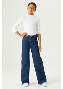Weite Jeans Garcia "Annemay", M&auml;dchen, Gr. 158, N-Gr, blau (schwarz used 7098), Denim/Jeans, Obermaterial: 99% Baumwolle, 1% Elasthan, weit, Jeans Weite Jeans, for GIRLS