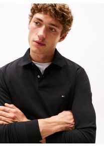 Langarm-Poloshirt Tommy Hilfiger "1985 REGULAR LS POLO", Herren, Gr. XL, schwarz, Piqu&eacute;, Obermaterial: 96% Baumwolle, 4% Elasthan, normal, Rippb&uuml;ndchen, Shirts Langarm-Poloshirt