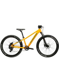Jugendfahrrad KROSS "Jugend-MTB Level Jr 4.0" Gr. 30, orange (orange, schwarz), Fahrr&auml;der, Kinder, 30cm, 24 Zoll (60,96cm) hinten: 24 Zoll (60,96cm), Jugendfahrrad