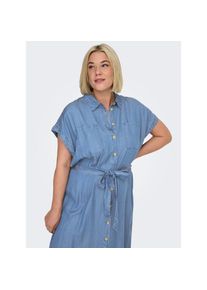 Only CARMAKOMA, Damen, Jeanskleid &raquo;CARPEMA HANNOVER SS DNM SH DRESS NOOS&laquo;, Medium Blue Denim, 48 - N-Gr, Kurzes Kleid von Only CARMAKOMA