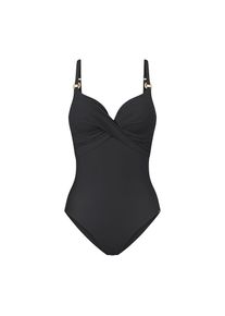 Triumph, Damen, Badeanzug &raquo;Summer Twist&laquo; Eleganz und Komfort, BLACK, 42 - Cup C, Gef&uuml;tterter B&uuml;gel-Badeanzug mit Raffungen vorn