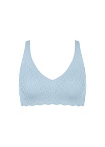 Sloggi, Herren, B&uuml;gelloser BH &raquo;ZERO Feel Bliss Soft bra&laquo; unsichtbar mit Spitzenoptik, LIGHT BLUE, L - N-Gr, unsichtbar mit Spitzenoptik
