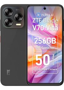 ZTE Smartphone "Blade V70 Vita", Energieeffizienz: C, grau (stone gray), 256 GB, Mobiltelefone, Smartphone