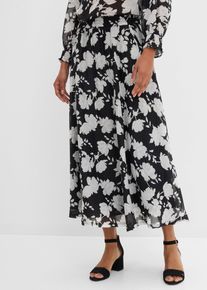bonprix Femei Fustă maxi, negru, 52