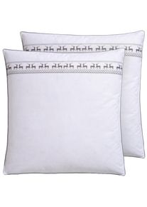 &Auml;lgdr&ouml;m &Auml;lgdr&ouml;m Federkopfkissen &raquo;Finja Kopfkissen in 40x80 cm, 80x80 cm, 2-tlg.&laquo; F&uuml;llung: 90Federn10Daunen Bezug: Baumwolle 2 Stk. tlg. Kissen im Spar-Set, 