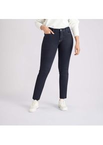 Stretch-Jeans MAC "Dream", Damen, Gr. 38, L&auml;nge 28, blau (dunkelblau rinsed), Denim/Jeans, Obermaterial: 65% Baumwolle, 31% Polyester, 4% Elasthan, eng normal, Jeans Stretch-Jeans, mit Stretch f&uuml;r den perfekten Sitz