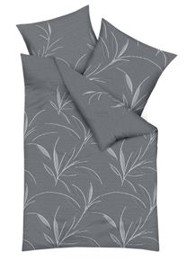 Bettw&auml;sche Kaeppel "Organic", grau, B/L: 155cm x 220cm, 1 Stk., 1 Stk., Mako-Satin, B/L: 80cm x 80cm, 2 Stk., Mako-Satin, Obermaterial: 100% Baumwolle, Bettw&auml;sche, Bettw&auml;sche