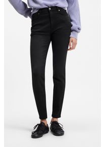 Skinny-fit-Jeans HUGO BLUE "Malu", Damen, Gr. 31, L&auml;nge 32, schwarz (schwarz001), Jeans, Obermaterial: 98% Baumwolle, 2% Elasthan, unifarben, Basic, schmal lang, Jeans Skinny-fit-Jeans, Skinny Fit mit mittlerer Leibh&ouml;he