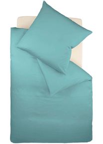 Bettw&auml;sche Fleuresse "Colours in 135x200, 155x220 oder 200x200 cm", blau (aqua), B/L: 135cm x 200cm, 1 Stk., 1 Stk., Mako-Satin, B/L: 80cm x 80cm, 2 Stk., Mako-Satin, Obermaterial: 100% Baumwolle, Bettw&auml;sche, Bettw&auml;sche, Bettw&auml;sche aus 100% Baumwolle, uni, mit Rei&szlig;verschluss