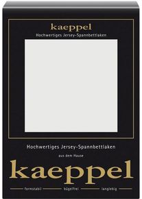 Spannbettlaken Kaeppel "Single Jersey Mako Cotton", silber (silberfarben), L:200cm, Jersey, Obermaterial: 100% Baumwolle, Bettlaken, Spannbettlaken, Bettlaken aus 100% Baumwolle
