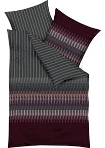 Bettw&auml;sche Kaeppel "Smart", rot (burgund), B/L: 135cm x 200cm, 1 Stk., 1 Stk., Mako-Satin, B/L: 80cm x 80cm, 2 Stk., Mako-Satin, Obermaterial: 100% Baumwolle, Bettw&auml;sche, Bettw&auml;sche