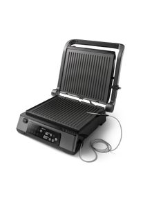 Kontaktgrill Philips "7000 Series HD6307/70 mit digitaler Temperatureinstellung", schwarz, B:37,5cm H:17,7cm T:35,4cm, Kontaktgrill_Standgrill_Tischgrill_Teppanyakigrill, Kontaktgrill, 8 voreingestellten Funktionen, und verstellbaren, abnehmbaren Platten