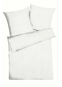 Bettw&auml;sche Kaeppel "Uni", wei&szlig;, B/L: 155cm x 220cm, 1 Stk., 1 Stk., Musselin, B/L: 80cm, 2 Stk., Musselin, Obermaterial: 100% Baumwolle, Bettw&auml;sche, Bettw&auml;sche, Unifarben