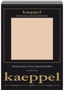 Spannbettlaken Kaeppel "Single Jersey Mako Cotton", beige (leinen), L:200cm, Jersey, Obermaterial: 100% Baumwolle, Bettlaken, Spannbettlaken, Bettlaken aus 100% Baumwolle