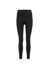 Trainingstights Hummel "HMLTIF SEAMLESS HIGH WAIST TIGHTS", Damen, Gr. M (38), N-Gr, schwarz, Obermaterial: 85% Polyamid, 15% Elasthan, eng, Hosen Trainingstights, dehnbarer Stoff, enge Passform, nahtloses Design