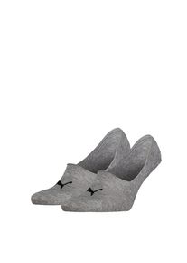 F&uuml;&szlig;linge Puma "Puma UNISEX MID CUT FOOTIE", Damen, Gr. 39-42, middle grau melange, Baumwollmischung, normal, Socken F&uuml;&szlig;linge, No-Show-Socks, Silikon in der Ferse f&uuml;r optimalen Halt