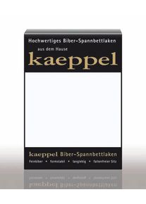 Spannbettlaken Kaeppel "Spannbettlaken Biber", wei&szlig;, L:200cm, Biber, Obermaterial: 100% Baumwolle, Bettlaken, Spannbettlaken, 100% Baumwolle, kuschelig weich ideal f&uuml;r Winter