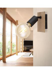 Globo MARTHA Wall Light Light wood, black, 1-light source