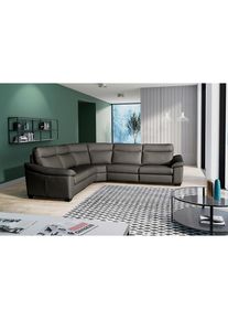 Livetastic , Anthrazit , Leder , Echtleder , Rindleder , Buche , 299x299 cm , Made in EU , Lederauswahl, R&uuml;cken echt , Wohnzimmer, Sofas & Couches, Sofas, Ledersofas