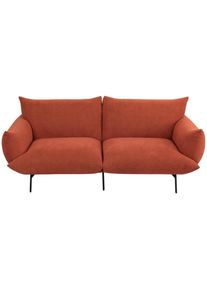 P & B , Terracotta , Textil , 185x77x83 cm , Wohnzimmer, Sofas & Couches, Sofas, Weitere Sofas