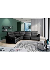 Livetastic , Schwarz , Leder , Echtleder , Rindleder , Buche , 299x299 cm , Made in EU , Lederauswahl, R&uuml;cken echt , Wohnzimmer, Sofas & Couches, Sofas, Ledersofas