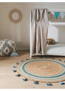 Lytte Tapis pour enfants Lovis Turquoise 15x15 cm &Eacute;chantillon - Tapis pour chambre d'enfants/b&eacute;b&eacute;