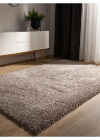 Tapis poil ras shaggy lavable Soho Taupe 120x170 cm0000 - Tapis poil court design moderne pour salon