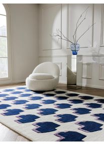 benuta Finest Keith Blauw 160x230 cm Vloerkleed0000 - Moderne Vloerkleden voor Woonkamer, Slaapkamer & Eetkamer