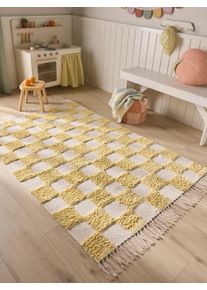 Lytte Barne-teppe Caro Geel 120x170 cm Gul Rutete,Geometrisk