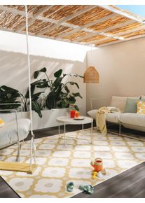 benuta nest Indend&oslash;rs- og udend&oslash;rst&aelig;ppe Vega Beige/Gul 120x170 cm Polyester (genanvendt PET) Botanicals
