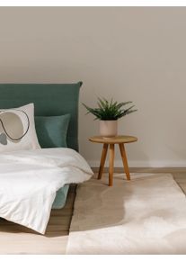 Tapis poil ras en fausse fourrure Furry Beige 80x250 cm0000 - Tapis poil court design moderne pour salon