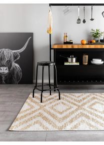 benuta nest Inne- og utend&oslash;rs teppe Cleo Cr&eacute;me/Beige 120x170 cm Krem/Beige Geometrisk,Ornament