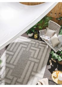 benuta nest Inne- og utend&oslash;rs teppe Bronco Grijs 120x170 cm0000 Gr&aring; Geometrisk