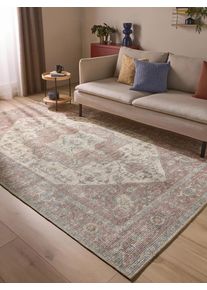 benuta nest Teppe Lorenzo Cr&egrave;me/Rood 120x170 cm0000 Krem/R&oslash;d Ornament,Vintage