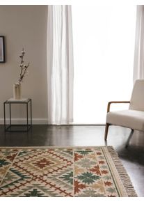 benuta Pure K&auml;sinkudottu kilim-matto Zohra Vihre&auml; 120x170 cm Vihre&auml; Kelim
