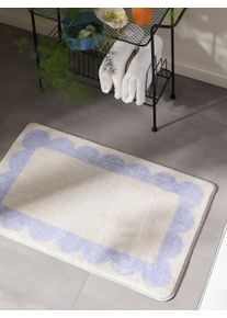 benuta Pop Badmatta Frame Lila 50x80 cm Syntetisk fiber Kant,Trend