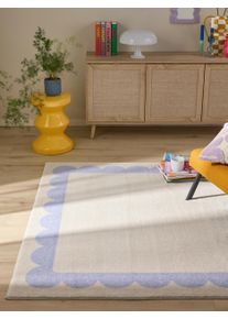 benuta POP Frame Purper 160x230 cm Wasbaar tapijt0000 - Moderne Vloerkleden voor Woonkamer, Slaapkamer & Eetkamer