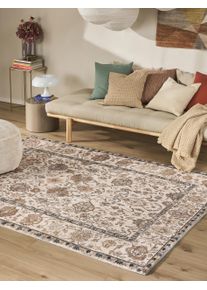 benuta POP Pranie Mara beżowy 120x170 cm Poliester Obramowanie,Ornament