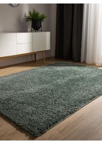 benuta Basic Pranie shaggy Soho jasnozielony 80x150 cm Polipropylen Jednolity