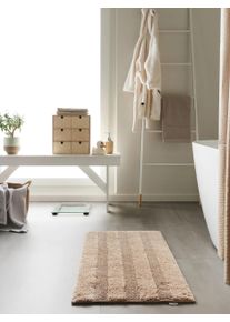 benuta Nest Badmatta Ilka Beige 50x80 cm Bomull Uni,Structure