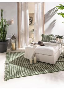 benuta pure Dywan z recyklingu Morty zielony 160x230 cm Poliester (PET z recyklingu) Geometryczny