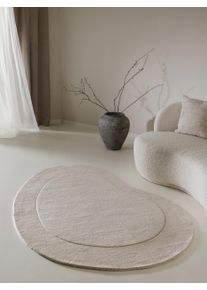 benuta pure Tapis en laine Shape Cr&egrave;me 200x300 cm - Tapis en fibres naturelles