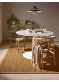 benuta pure Sisalteppe Greta Beige 150x150 cm Beige Kant,Enfarget