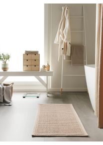 benuta Nest Badmatta Jojo Beige 50x80 cm Bomull Uni,Structure