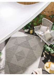 benuta nest Dywan ogrodowy Bronco szary 120x170 cm Polipropylen Geometryczny