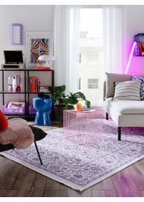 Tapis poil ras Toulouse Mauve 160x230 cm0000 - Tapis poil court design moderne pour salon