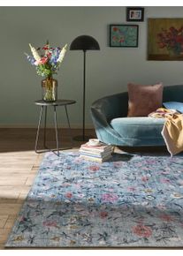 benuta nest Vaskbart teppe Milly Veelkleurig/Blauw 160x230 cm0000 Flerfarget/Bl&aring; Blomstret