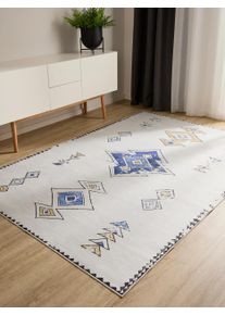 benuta Basic Vaskbart t&aelig;ppe George Beige/flerf&auml;rgad 60x120 cm Syntetisk fiber Kelim