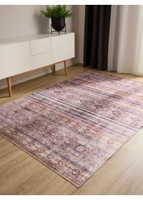 benuta Basic Vaskbart t&aelig;ppe George Flerf&auml;rgad/rosa 60x120 cm Syntetisk fiber Vintage