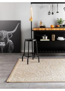 Tapis poil ras d'int&eacute;rieur et d'ext&eacute;rieur Cleo Cr&egrave;me/Beige 160x230 cm0000 - Tapis poil court design moderne pour salon